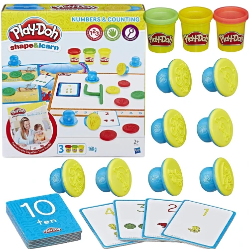 Ciastolina Play-Doh + akcesoria do nauki cyferek i liczenia Hasbro 2+