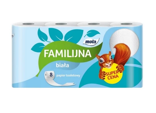 Papier toaletowy biały 8szt 2W Mola Familijna_80830