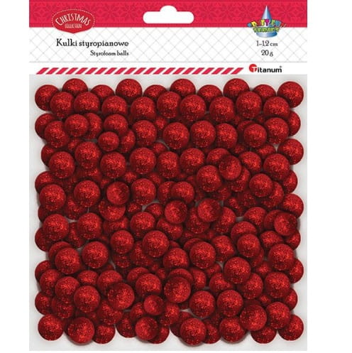 Kulki styropianowe czerwone 20g Titanum _57826