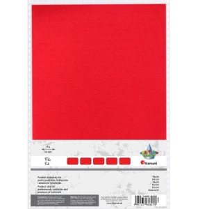 Filc dekoracyjny czerwony 10ark. 200g 344565 Titanum