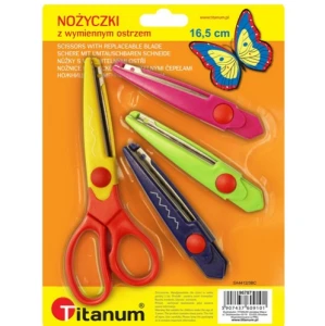 Nożyczki ząbkowane +3 ostrza 16.5cm Titanum