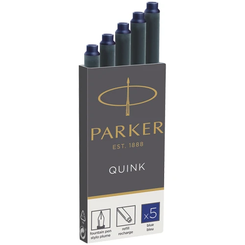 Naboje atramentowe długie niebieskie 5szt. 1950384 Parker_48283
