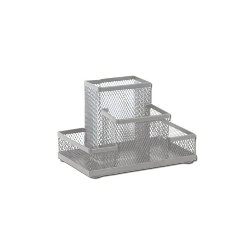 Przybornik siatkowy metalowy Srebrny 4 komory Tres_58525