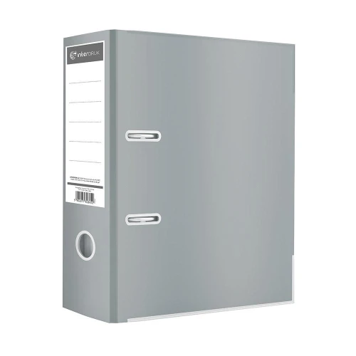 Segregator A4 75mm Szary Połysk Interdruk _58245