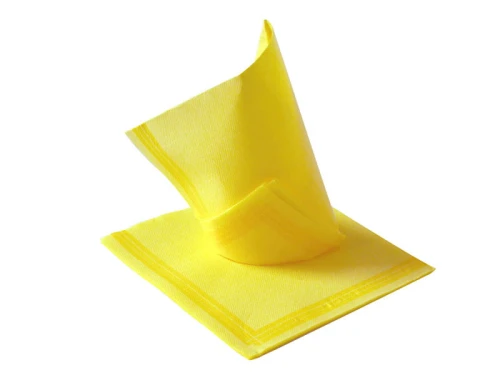 Serwetki ozdobne restauracyjne Tendence 38x38cm Żółte z paskiem op 50szt Tamipol_58893