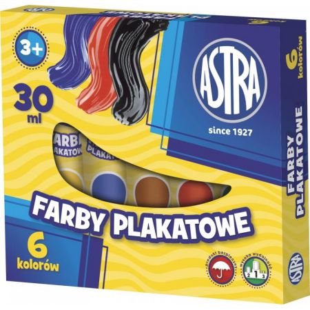 Farby plakatowe 30ml 6kol Astra_47959