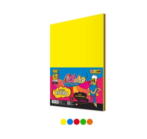 Papier Ksero Kolor A4 Pastello 80g 100ark MIX 5 Kolorów_58932