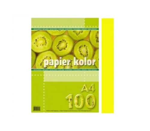 Papier Ksero Kolor A4 Kreska 80g 100ark Żółty Fluo_58485