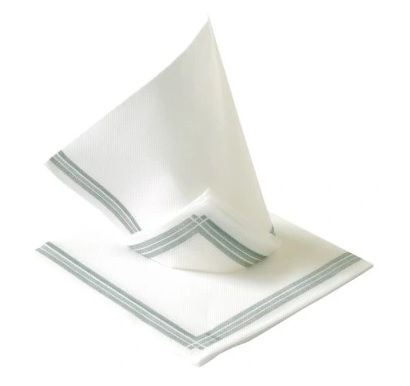 Serwetki ozdobne restauracyjne Tendence 38x38cm Białe z paskiem op 50szt Tamipol_59105