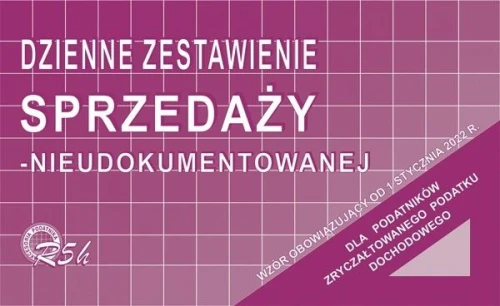 Dzienne Zestawienie Sprzedaży Nieudokumentowanej 1/3 A4 R5h MP_59367