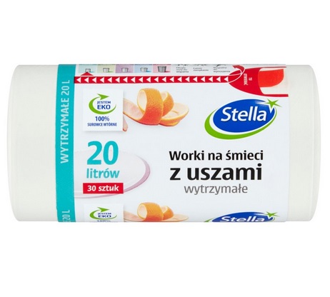 Worki na śmieci białe z uszami 20L WNS-9701 Stella_59347