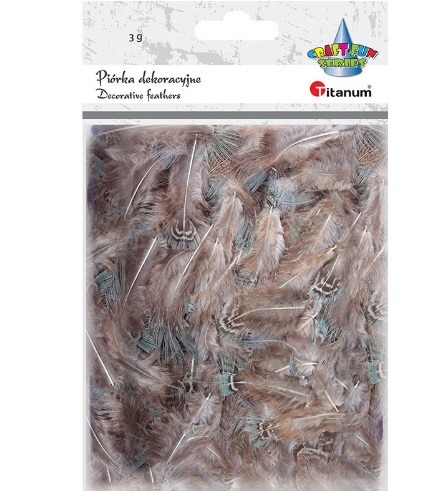 Piórka dekoracyjne brązowe 3g 438841 Titanum_59468