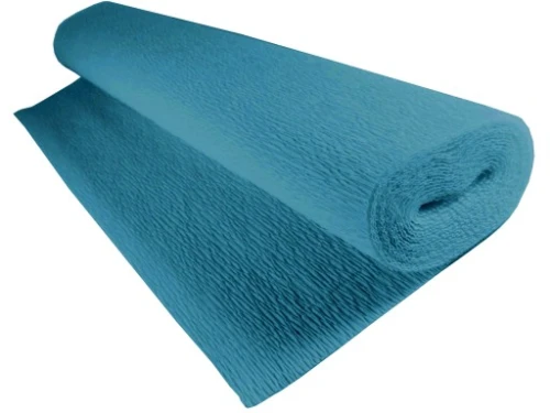 Bibuła Marszczona Krepa 180g 50x250cm 556 Niebieska Jasna Cartotecnica Rossi_34046