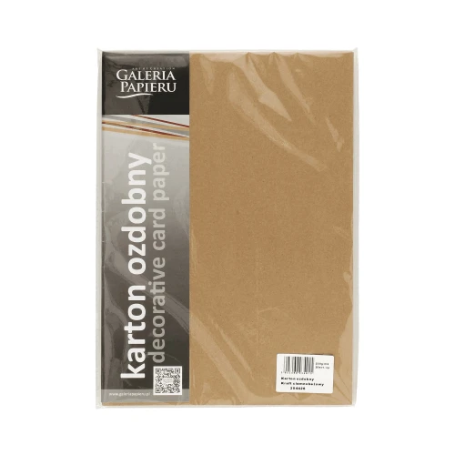 Karton wizytówkowy A4 20ark 230g kraft ciemnobeżowy Galeria Papieru Argo_59778