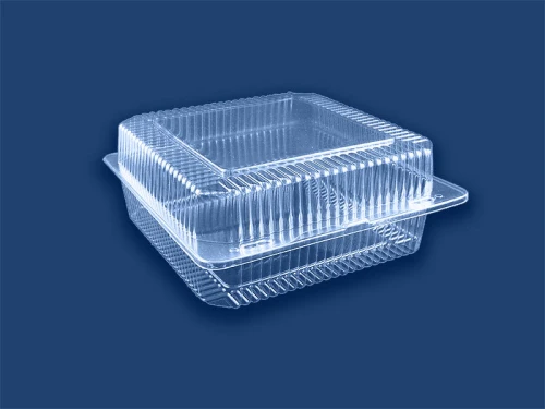 Pojemnik zamykany 10szt F-70 kwadrat przeźroczysty na ciasto 18,5x18,5x,8,3cm_31899