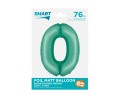 Balon Foliowy cyfra 0 76cm Mięta Godan_60090