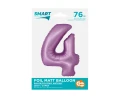 Balon Foliowy cyfra 4 76cm Lawenda Godan_60105