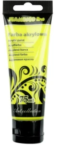Farba akrylowa 75ml 100 Fluo Żółta Flamingo Titanum