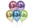 Balony napis Sto Lat 5szt 30cm kolor mix metal Godan _60573