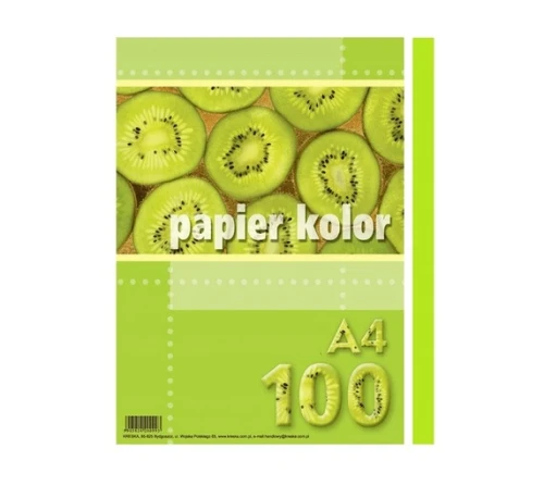 Papier Ksero Kolor A4 Kreska 80g 100ark Zielony Jasny _61218
