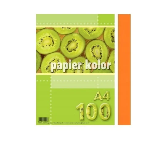Papier Ksero Kolor A4 Kreska 80g 100ark Pomarańczowy_31122