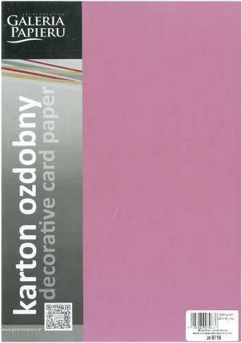 Karton Wizytówkowy A4 20ark 220g Milenium Różany Argo Galeria Papieru_50303