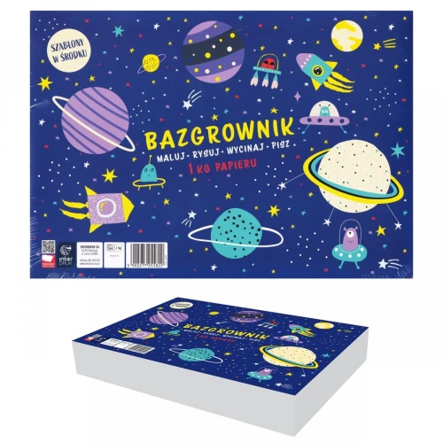 Bazgrownik A4 z szablonami do rysowania 1kg Biały Interdruk
