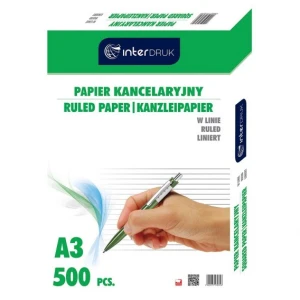 Papier kancelaryjny  A3 linia 500ark Interdruk