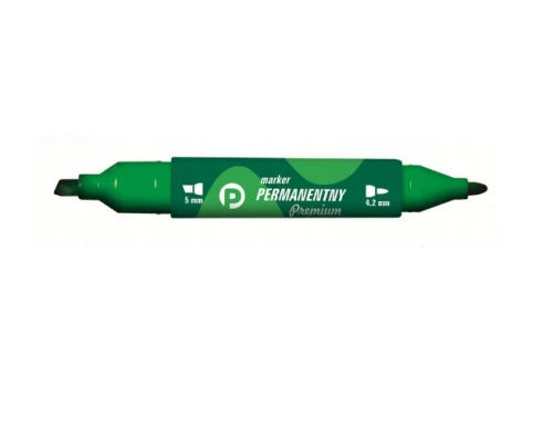 Marker Permanentny Ścięty Zielony KM-502-Z2 Tetis_76391